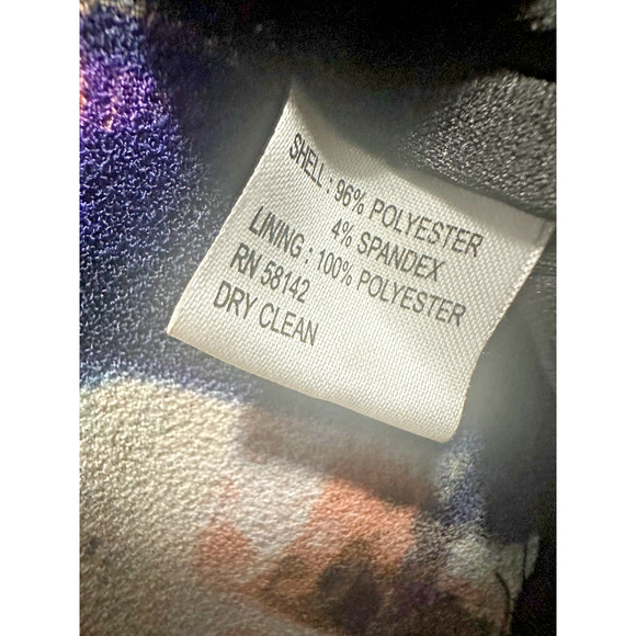 Maggy London Women’s Sheath Dress Size 4 Multicolor Geometric Print Short Sleeve - Picture 3 of 8